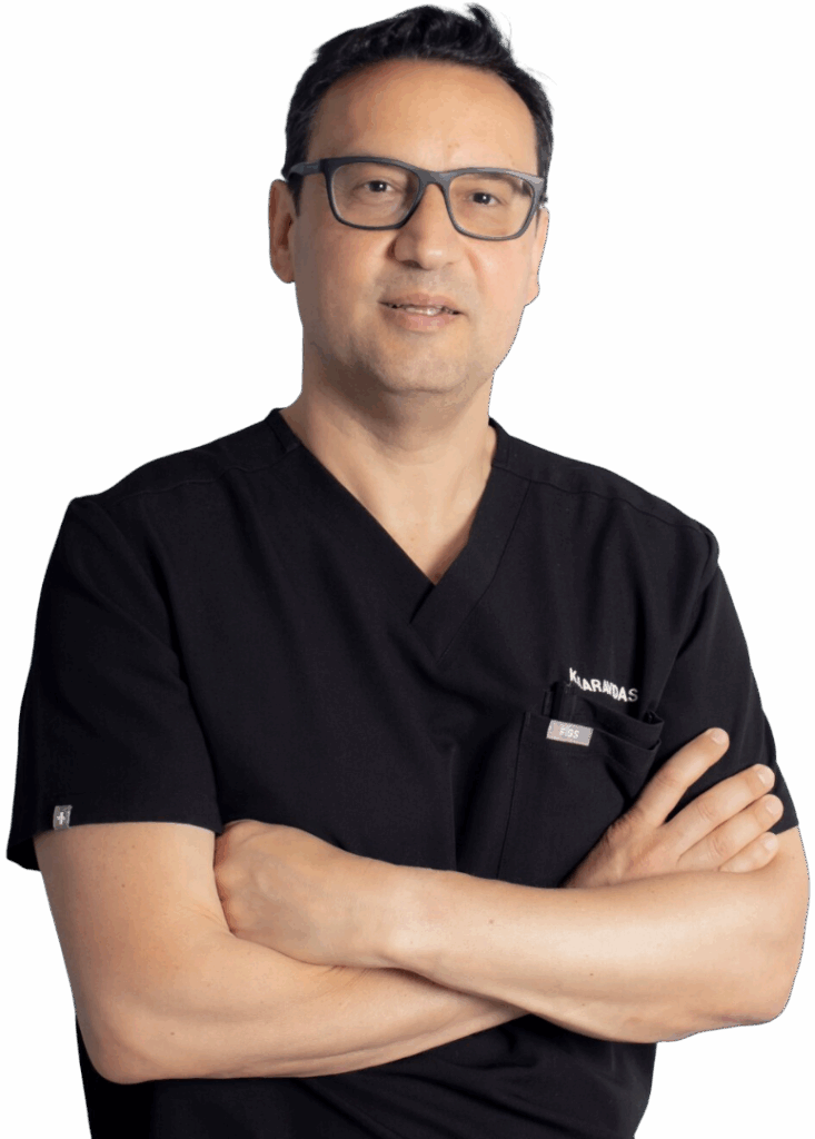 Mr Karavidas in scrubs